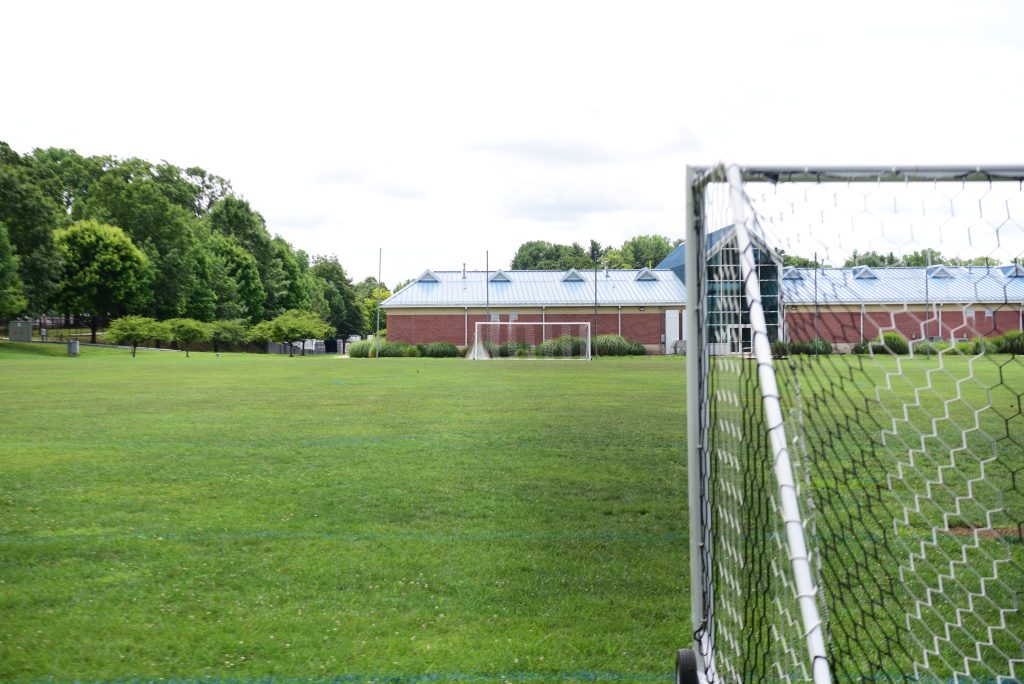 Grass athletic field